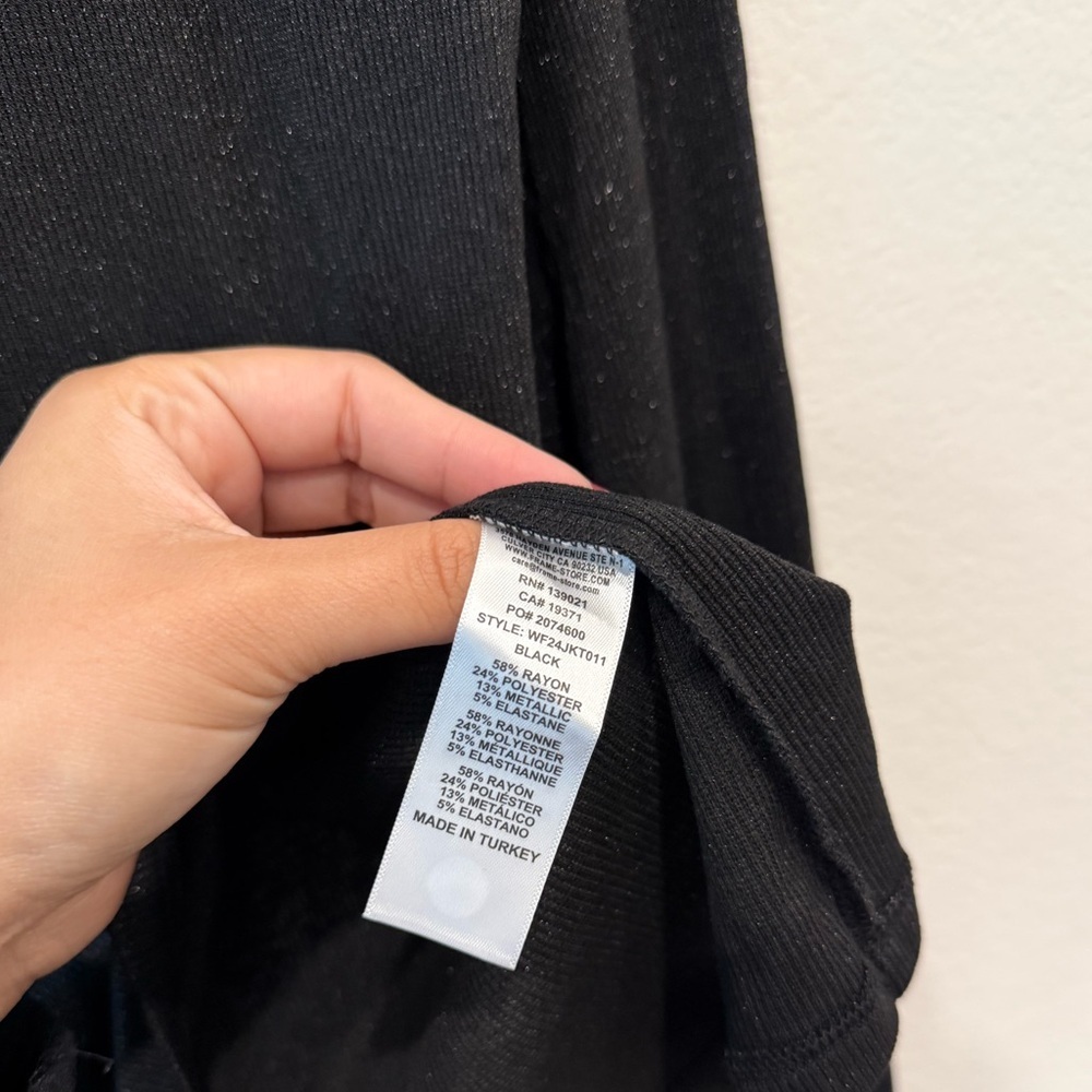 Frame Denim Black Ribbed Turtleneck Top - Picture 6 of 6
